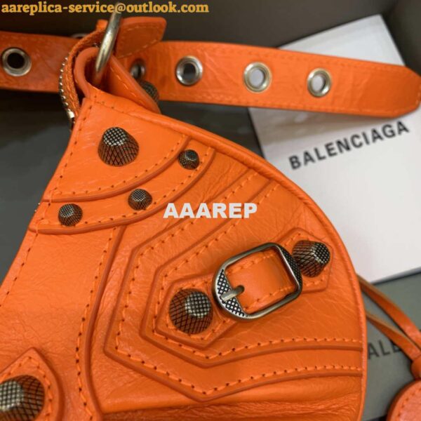 Replica Balenciaga 700940210 Women's Neo Cagole XS Handbag in Orange Arena lambskin 7