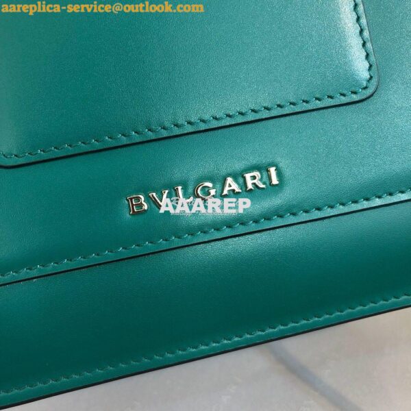 Replica Bvlgari Serpenti Forever Flap Cover Bag with Handle 284537 Gre 8