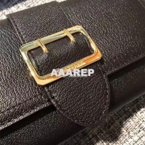 Replica Burberry Textured black Leather Continental Wallet 40259731 2