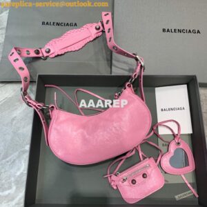 Replica Balenciaga 700940210 Women's Neo Cagole XS Handbag in Pink Arena lambskin 2