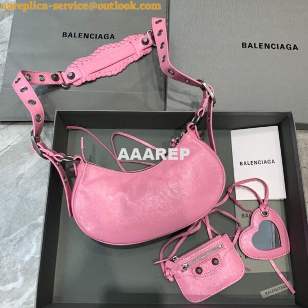 Replica Balenciaga 700940210 Women's Neo Cagole XS Handbag in Pink Arena lambskin 4