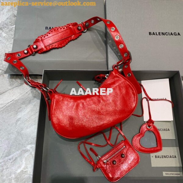 Replica Balenciaga 700940210 Women's Neo Cagole XS Handbag in Red Arena lambskin 4