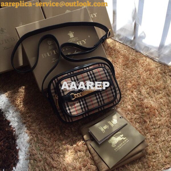 Replica Burberry The 1983 Check Link Camera Bag Black 3