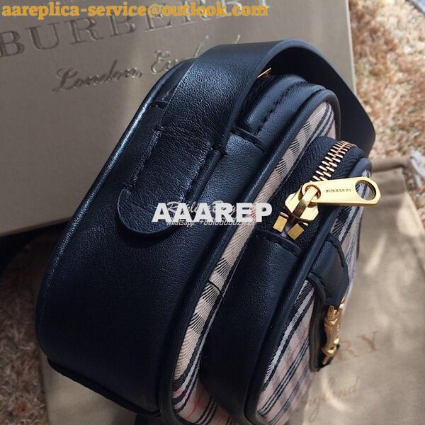 Replica Burberry The 1983 Check Link Camera Bag Black 5