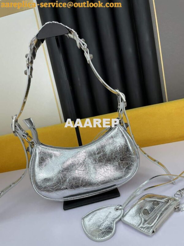 Replica Balenciaga 700940210 Women's Neo Cagole Xs Handbag In Silver 4