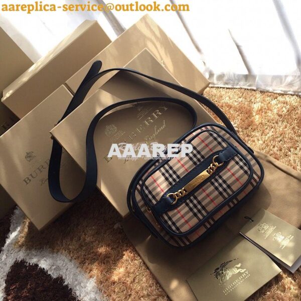 Replica Burberry The 1983 Check Link Camera Bag Blue 4