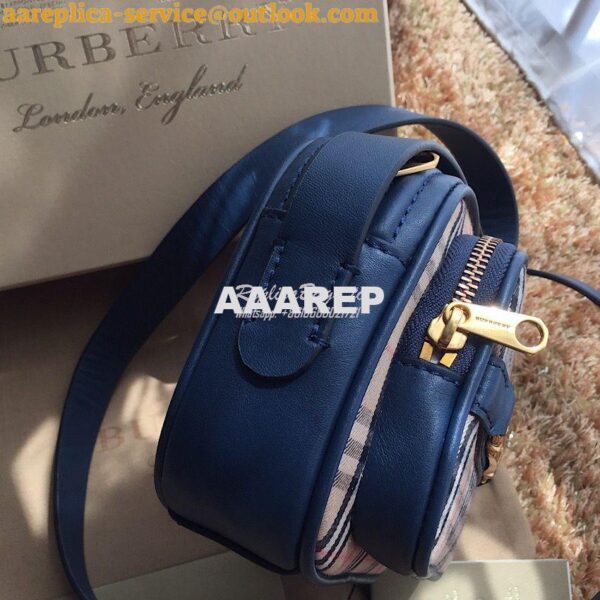 Replica Burberry The 1983 Check Link Camera Bag Blue 7