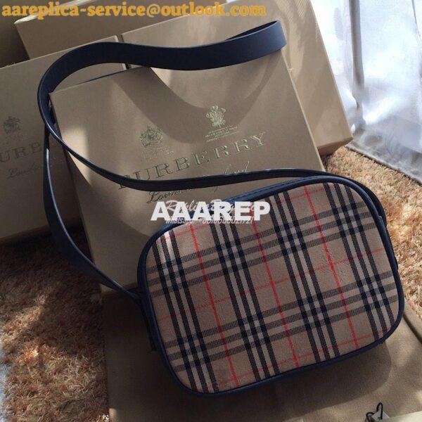 Replica Burberry The 1983 Check Link Camera Bag Blue 12