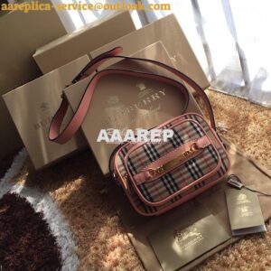 Replica Burberry The 1983 Check Link Camera Bag Pink 2