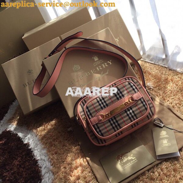 Replica Burberry The 1983 Check Link Camera Bag Pink 4