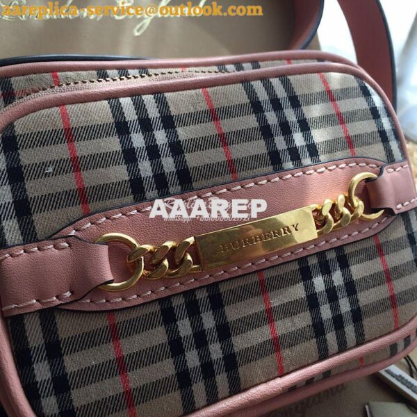 Replica Burberry The 1983 Check Link Camera Bag Pink 5