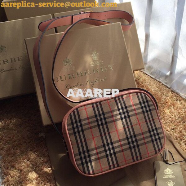 Replica Burberry The 1983 Check Link Camera Bag Pink 11