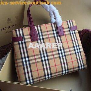 Replica Burberry The Banner 19s in Vintage Check and Leather 40769481 2