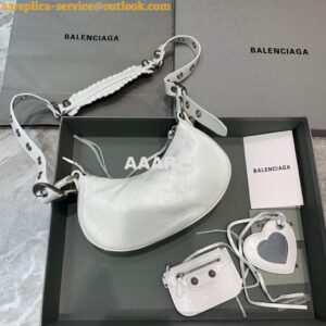 Replica Balenciaga 700940210 Women's Neo Cagole XS Handbag in White Arena lambskin 2