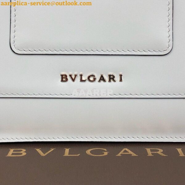 Replica Bvlgari Serpenti Forever Flap Cover Bag with Handle 284537 Whi 7