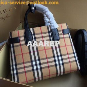 Replica Burberry The Banner 19s in Vintage Check and Leather 40769481