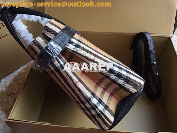 Replica Burberry The Banner 19s in Vintage Check and Leather 40769481 4