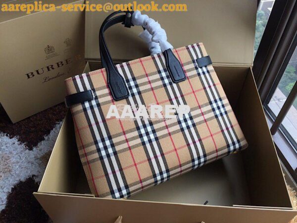 Replica Burberry The Banner 19s in Vintage Check and Leather 40769481 8