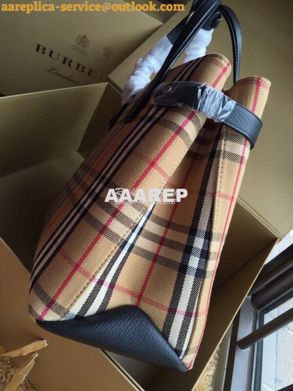 Replica Burberry The Banner 19s in Vintage Check and Leather 40769481 10