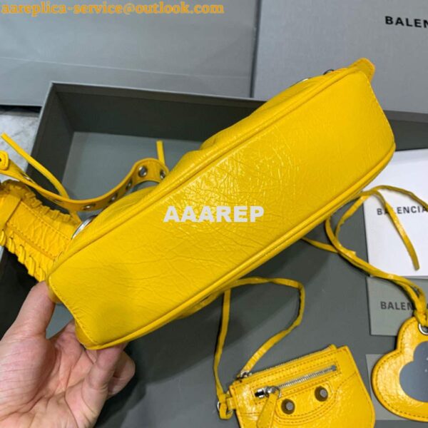 Replica Balenciaga 700940210 Women's Neo Cagole XS Handbag in Yellow Arena lambskin 6