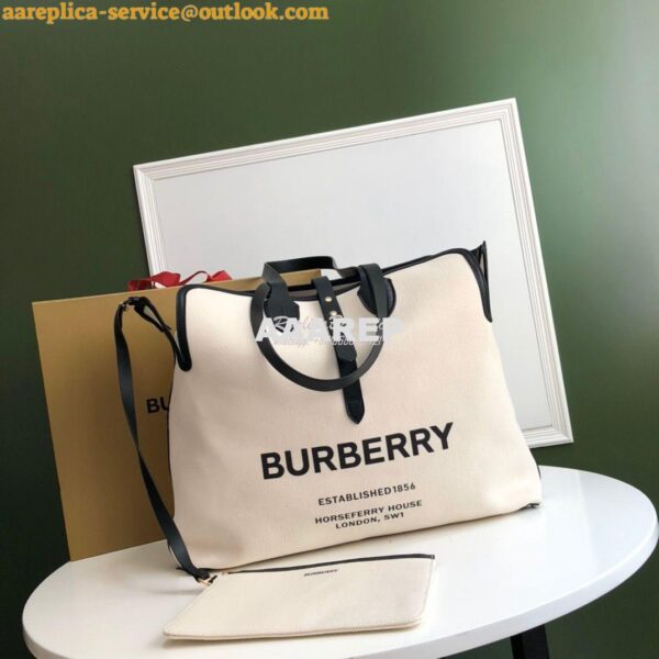 Replica Burberry The Large Soft Cotton Canvas Belt Bag 80313191 Black 3