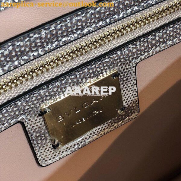 Replica Bvlgari Serpenti Forever Medium Bag in Crystal Rose Metallic K 9