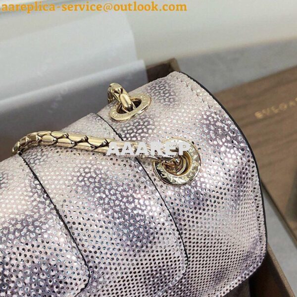 Replica Bvlgari Serpenti Forever Medium Bag in Crystal Rose Metallic K 10