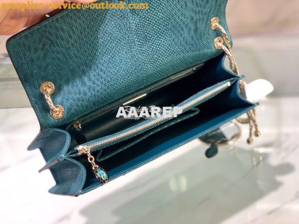 Replica Bvlgari Serpenti Forever Medium Bag in Deep Jade Metallic Karu 13