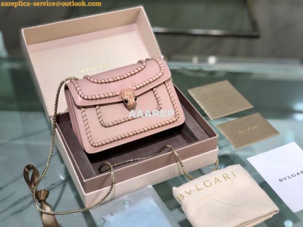 Replica Bvlgari Serpenti Forever Mini Bag with Woven Chain Décor 28804 3