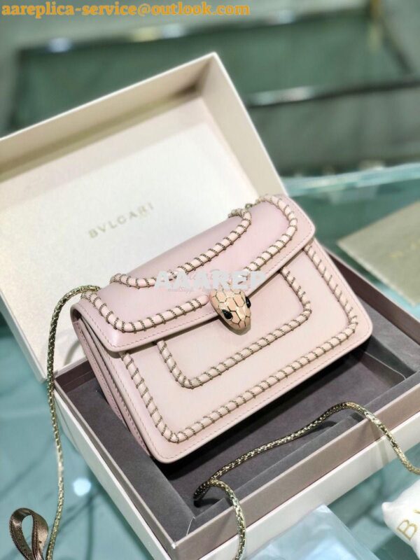 Replica Bvlgari Serpenti Forever Mini Bag with Woven Chain Décor 28804 5