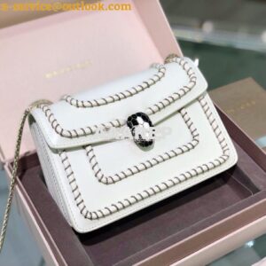 Replica Bvlgari Serpenti Forever Mini Bag with Woven Chain Décor 28804 2