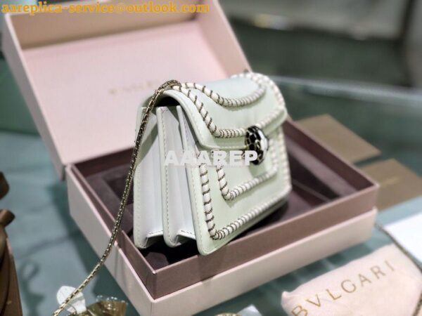 Replica Bvlgari Serpenti Forever Mini Bag with Woven Chain Décor 28804 5