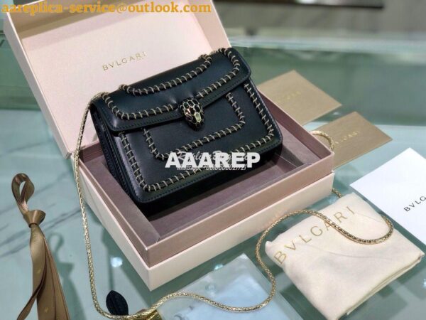 Replica Bvlgari Serpenti Forever Mini Bag with Woven Chain Décor 28804 5