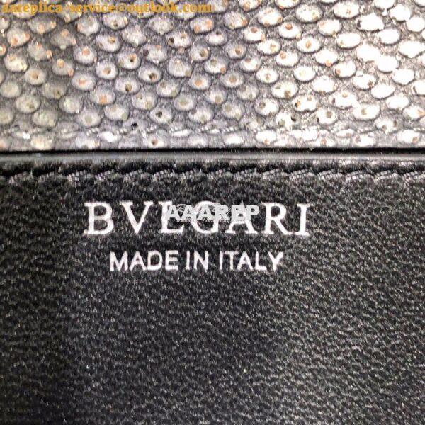 Replica Bvlgari Serpenti Forever Pochette Chain 290329 Charcoal Diamon 8