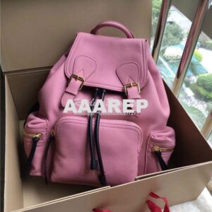 Replica Burberry The Medium Rucksack in blossom pink Deerskin with Res 2