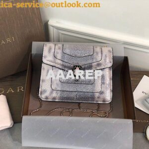 Replica Bvlgari Serpenti Forever Small Bag in Crystal Rose Metallic Ka