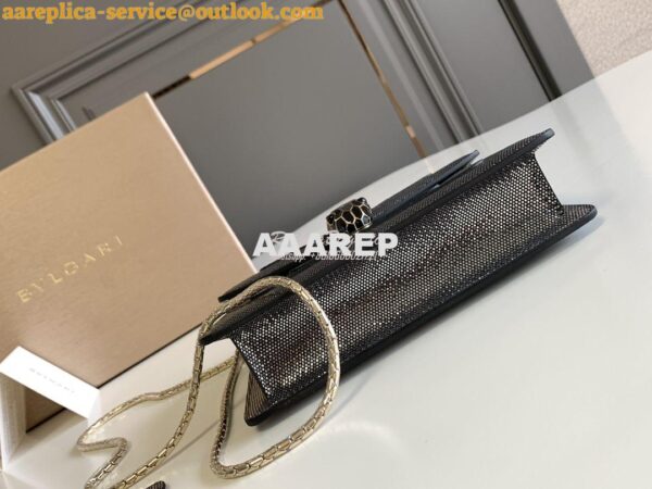 Replica Bvlgari Serpenti Forever Small Bag in Onyx Metallic Karung Sna 12