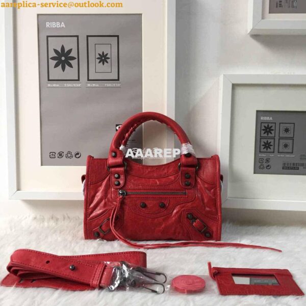 Replica Balenciaga Classic City claret red 3