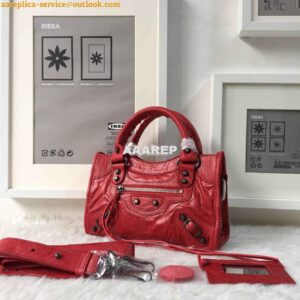 Replica Balenciaga Classic City claret red 2