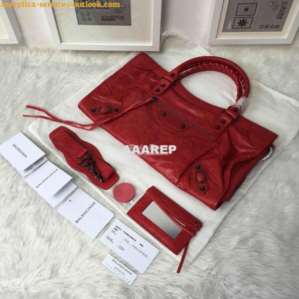 Replica Balenciaga Classic City claret red 14