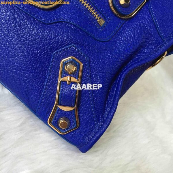 Replica Balenciaga Classic Goatskin Metallic Edge City Blue 8