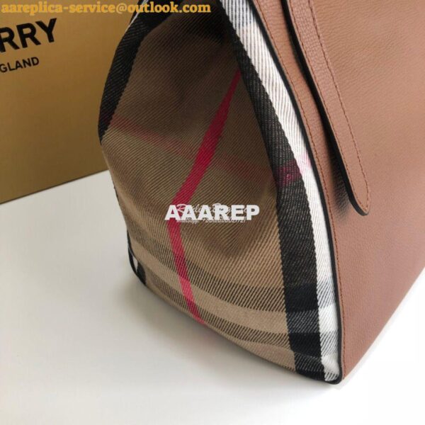 Replica Burberry The Small Canter in Leather and House Check Tan 6