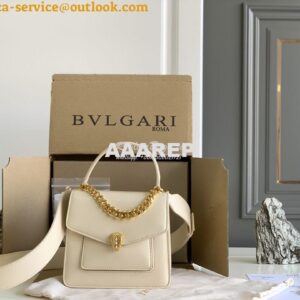 Replica Bvlgari Serpenti Forever Small Maxi Chain Top-handle Bag In Wh 2