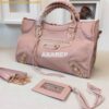 Replica Balenciaga Classic Goatskin Metallic Edge City Rosy Pink