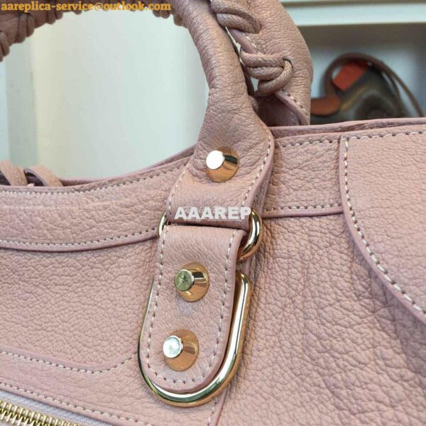 Replica Balenciaga Classic Goatskin Metallic Edge City Powder Pink 8