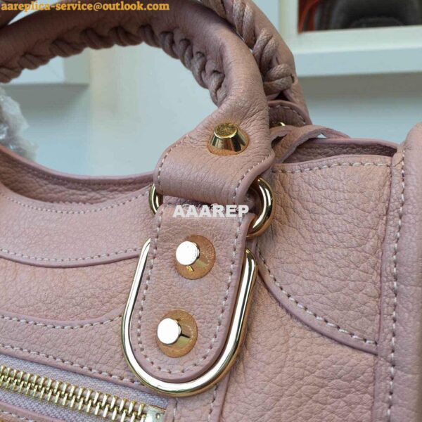 Replica Balenciaga Classic Goatskin Metallic Edge City Powder Pink 19