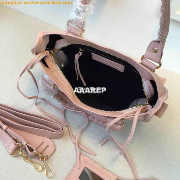 Replica Balenciaga Classic Goatskin Metallic Edge City Powder Pink 24