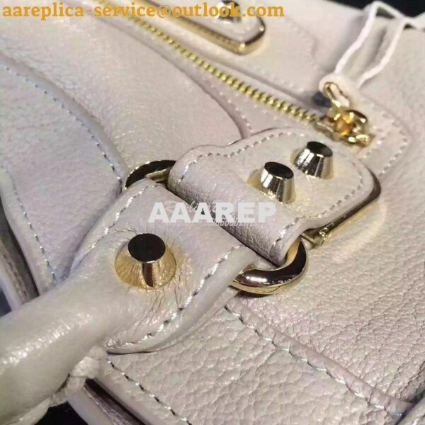 Replica Balenciaga Classic Goatskin Metallic Edge City White 9