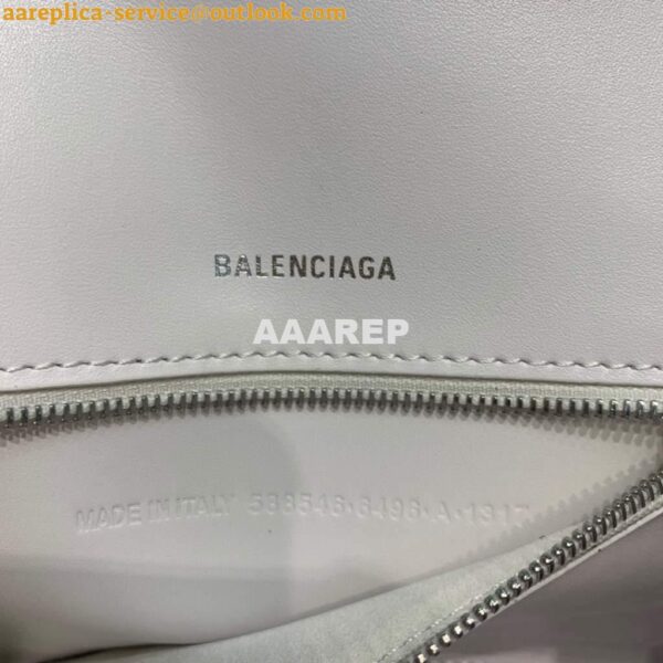 Replica Balenciaga 593546 Hourglass Small Top Handle Bag White 10