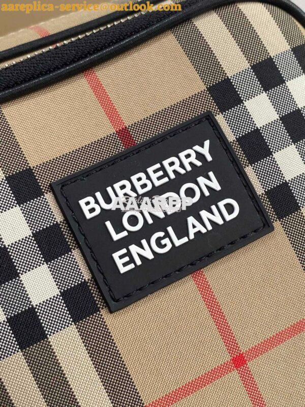 Replica Burberry Vintage Check and Leather Crossbody Bag 80233811 4